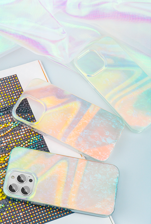 Husa Protectie Kingxbar Shell Lux SI Eleganta Iphone 13 Pro Perla Albastra - 3 | YEO